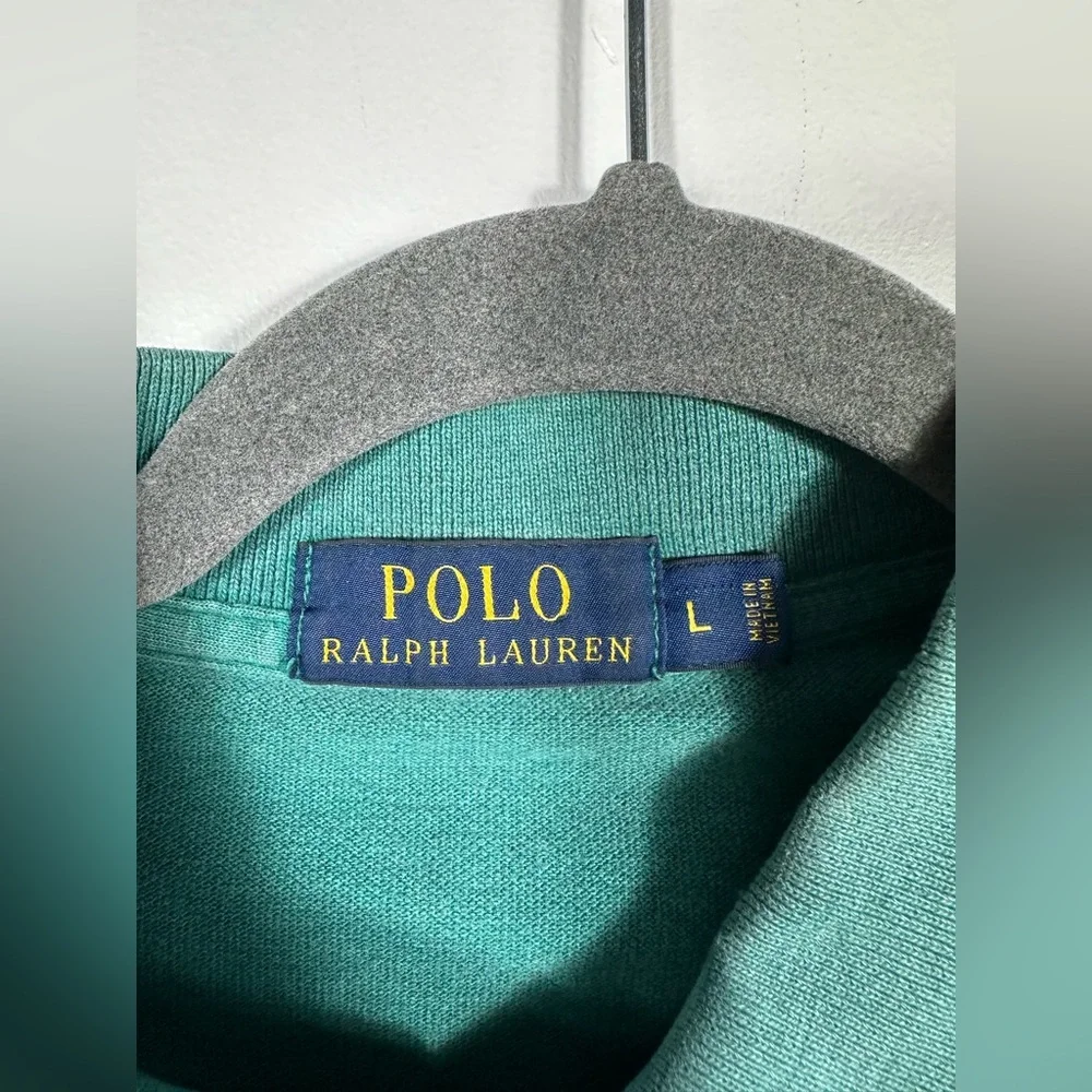 Polo Ralph Lauren Polo Shirt Men’s Large L Green Short Sleeve Classic Fit Cotton